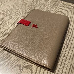 Isaia Leather Passport Holder Travel Wallet